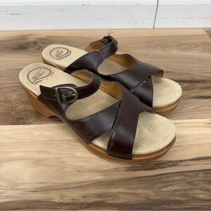 Dansko Women's Brown Leather Clogs